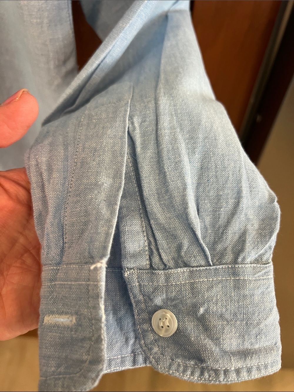 Casey & Max Light Blue Embroidered Button-Up Shirt - Picture 5 of 11